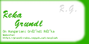 reka grundl business card